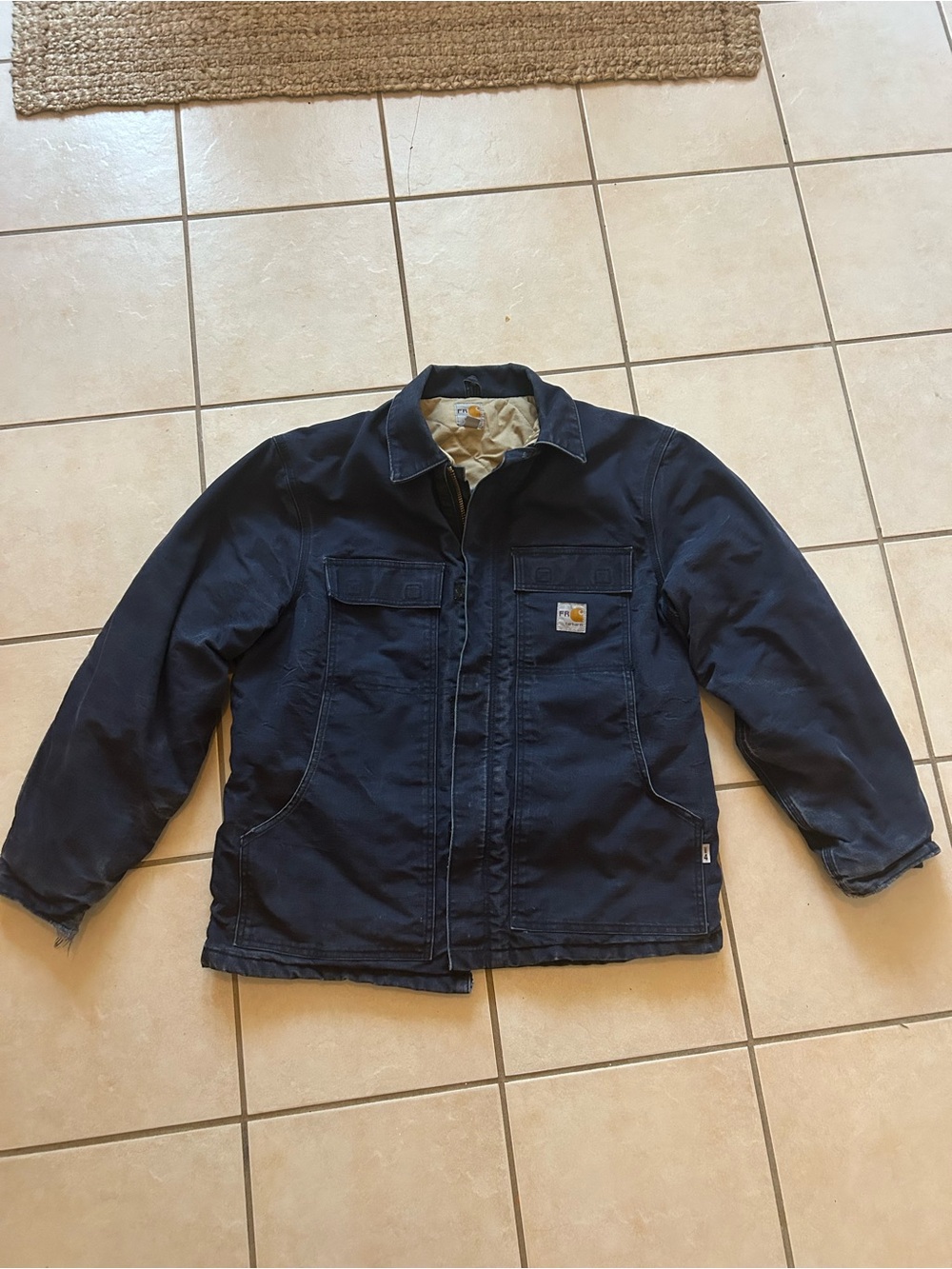 Distressed Vintage - Carhartt FR Flame-Resistant Work Coat – Men’s Large